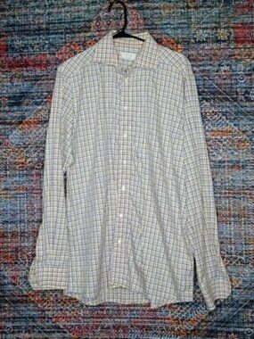 ETON mens colorful plaid dress shirt 16 41 EUC